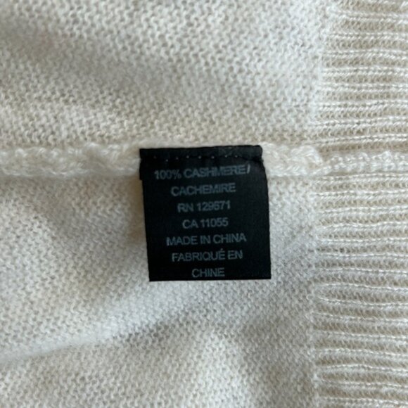 Skull Cashmere off-white with zodiac signs detail V-neck sweater size XS - Picture 5 of 6